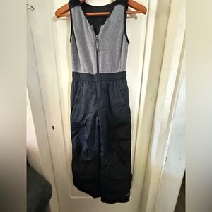 Gray and Black Sleeveless Snow Pants